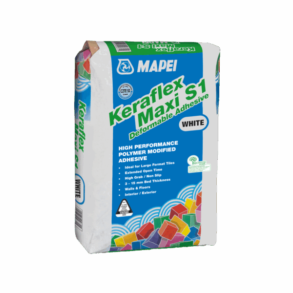 Mapei Keraflex Maxi S1 White Polymer Modifed Tile Adhesive 20kg