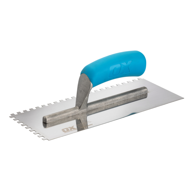 "OX Trade Notched Trowel - 8mm	"